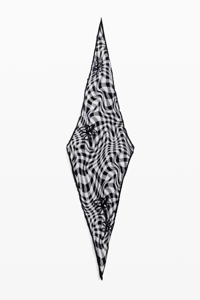 Desigual タータンチェックのスカーフ In White
