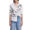Desigual Ink Letter Button-up Shirt In Multi