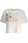 DESIGUAL WHITE COTTON TOPS & T-SHIRT