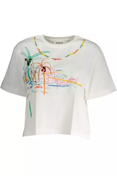 Desigual White Cotton Tops & T-shirt