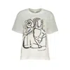 DESIGUAL WHITE COTTON TOPS & T-SHIRT