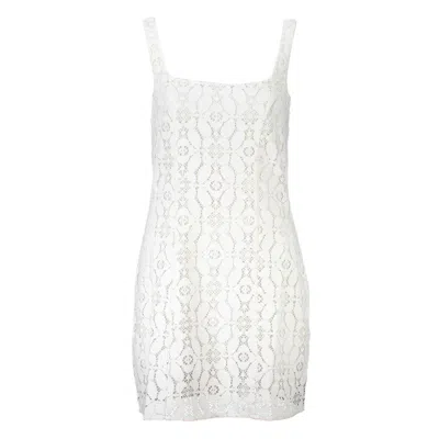 DESIGUAL WHITE POLYESTER WOMEN DRESS