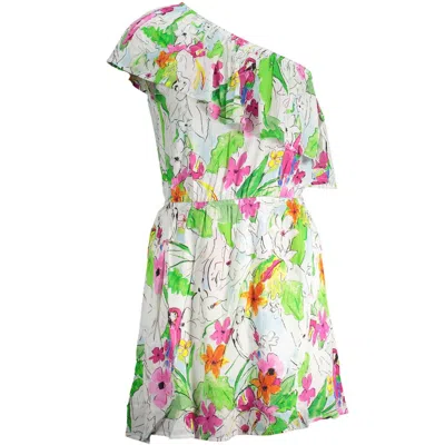 Desigual White Viscose Women Dress In Multi