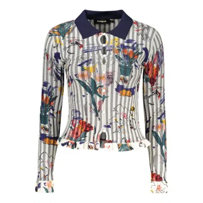 Desigual White Viscose Women's Sweater In Multi