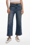 Desigual Wide Leg Jeans In Blue