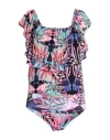 Desigual Woman Bodysuit Pink Size M Viscose, Polyester, Elastane In Pink