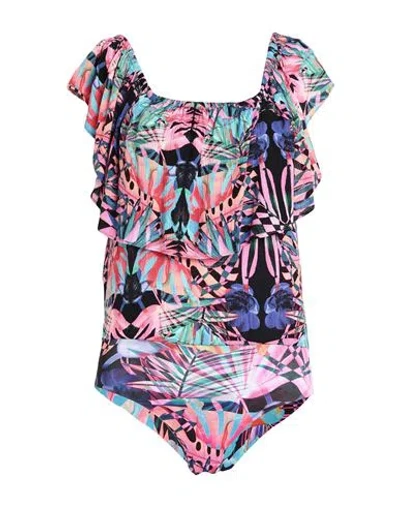 Desigual Woman Bodysuit Pink Size M Viscose, Polyester, Elastane