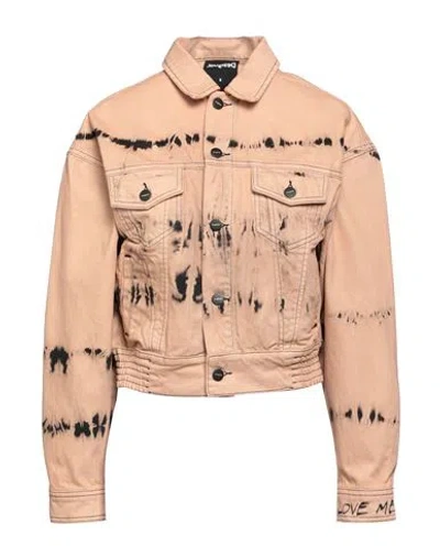 Desigual Woman Denim Outerwear Camel Size Xs Cotton In Beige