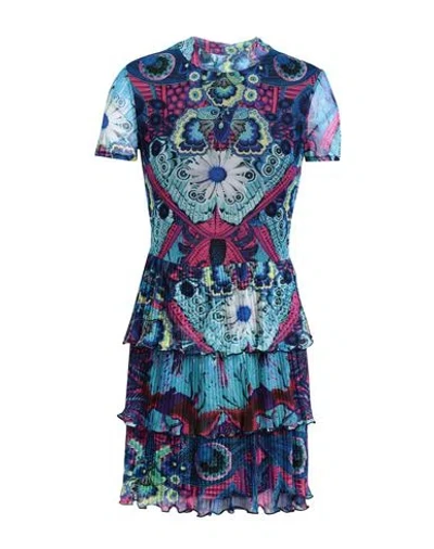 Desigual M. Christian Lacroix Short Layered Dress In Blue