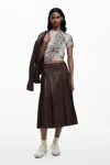 Desigual Animal Print T-shirt In Beige