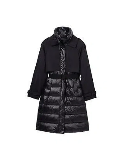 Pre-owned Desigual Women's Black Puffer Jacket With Belt - Jackets -size M