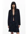 Desigual Tonal Floral Blazer In Black