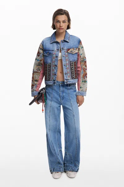 Desigual Women's Boho Denim Jacket In Blue