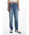 Desigual Women's Boyfriend Jeans With Inverted Pockets In Blue