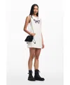 Desigual Butterfly Sleeveless Minidress In White