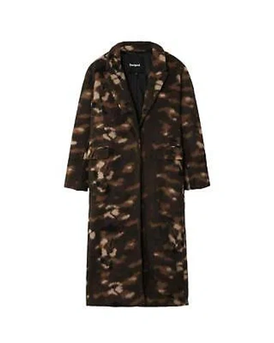 Pre-owned Desigual Women's Camouflage Wool Coat - Coats - Green -size L