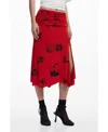 Desigual Collage Skirt With Turned Waist