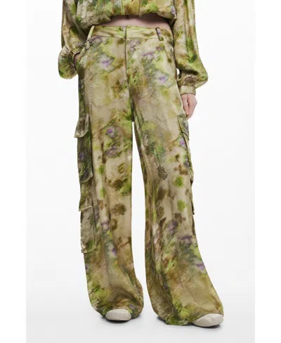DESIGUAL WOMEN'S COLLINA STRADA SATIN CARGO PANTS