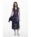Desigual Women's Collina Strada Satin Floral Dress In Blue