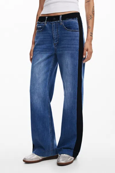 DESIGUAL WOMEN'S COMBINED DENIM PANTS