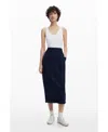 Desigual Midi Tank Dress With Denim Skirt In Black