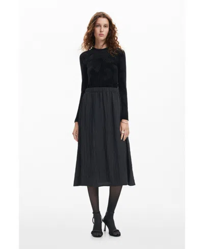 Desigual Women's Combined Print Dress In Black