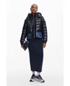 Desigual コンビネーションショートキルティングコート In Black