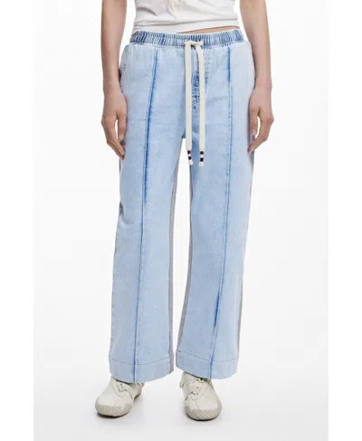 DESIGUAL WOMEN'S CROPPED JOGGER JEANS