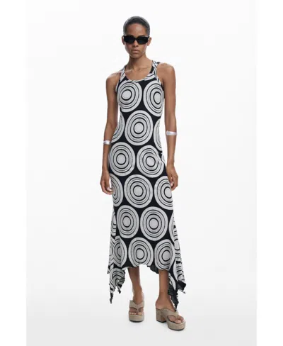 Desigual Women's Cut-out Maxi Dress In Black