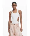 Desigual Sleeveless Cutout T-shirt In White