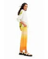 Desigual Women's Degrade Slip Midi Skirt In Yellow