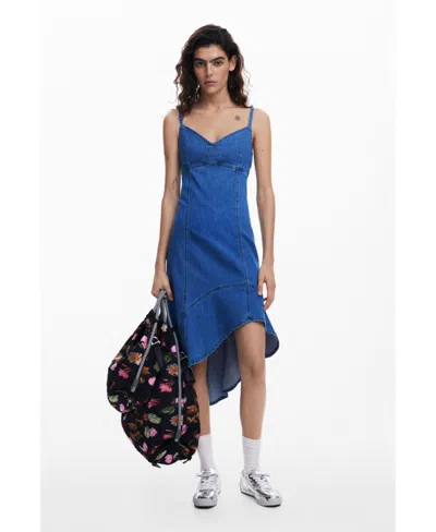 DESIGUAL WOMEN'S DENIM MIDI DRESS