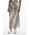 Desigual Snakeskin Print Skirt In Multi