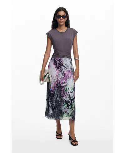 Desigual Women's Dress Designed By Mr. Christian Lacroix In Gray