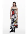 Desigual M.c.lacroix Printed Midi Dress In Multi