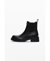 Desigual Faux Leather Ankle Boot In Black