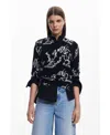 Desigual Handwritten Cotton Blend Sweater In Black
