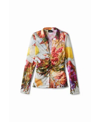 Desigual Women's Floral Ruched T-shirt In Multi