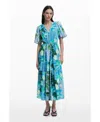 Desigual Floral Print Ruffle Hem Maxi Dress In Multi