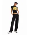 Desigual Women's Flowy Cargo Trousers In Black