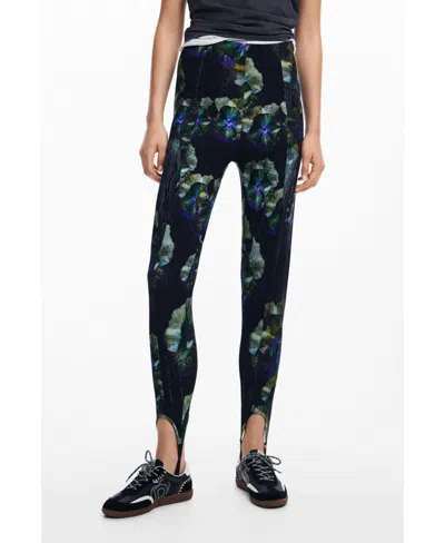 Desigual Women's Fusseau Leggings M. Christian Lacroix In Dark Gray