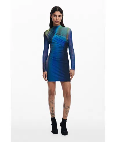 Desigual Women's Gradient Knit Dress In Blue