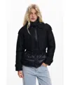 Desigual Hybrid Padded Jacket In Black