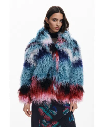 Desigual Women's Jacket Designed By Mr. Christian Lacroix In Blue