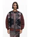 Desigual Onion Quilted Puffer Bomber Jacket In Multi
