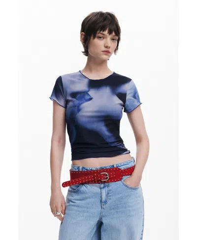 DESIGUAL WOMEN'S KISS SHORT-SLEEVE T-SHIRT