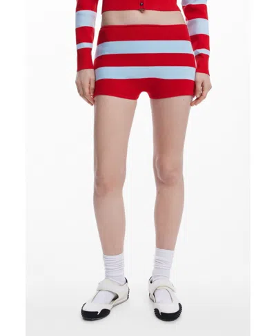 DESIGUAL WOMEN'S KNIT MICRO SHORTS