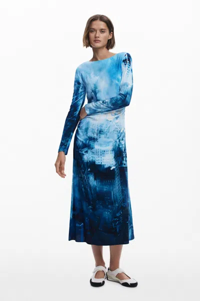 DESIGUAL WOMEN'S LANDSCAPE MAXI DRESS