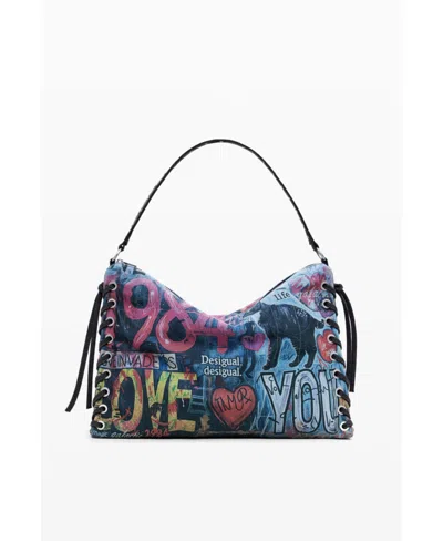 Desigual Women's Large Graffiti Bag In Black