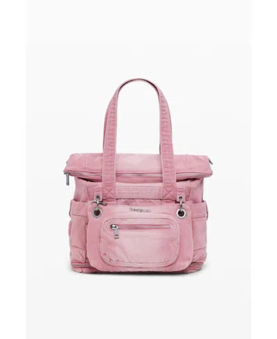 Desigual Women's Large Multi-position Backpack In Pink